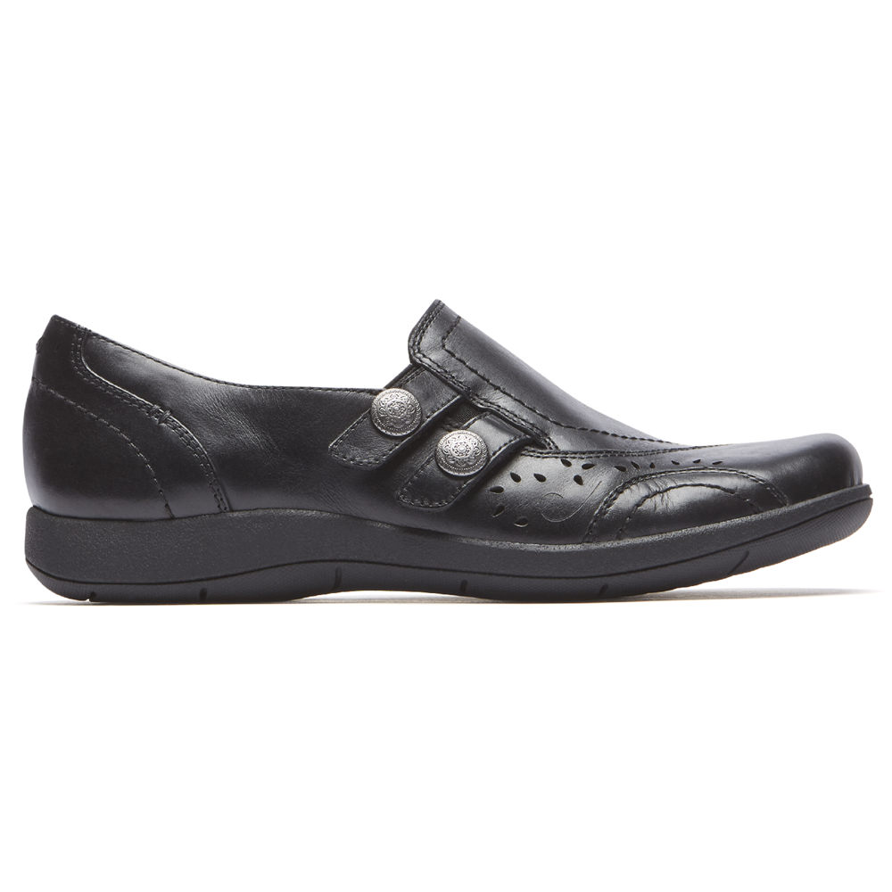 Rockport Womens Slip-On Black - Daisey - UK 921-BUEXTP